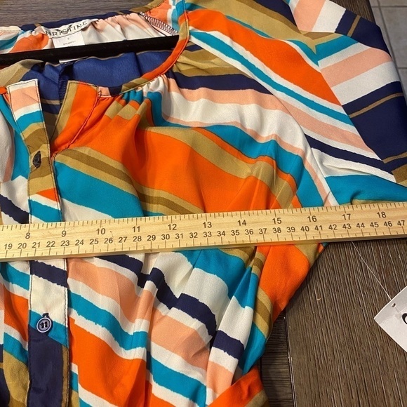 Christine V Belted Button-Front
Top,  short sleeve tunic Women's, Size:smal - Picture 4 of 6